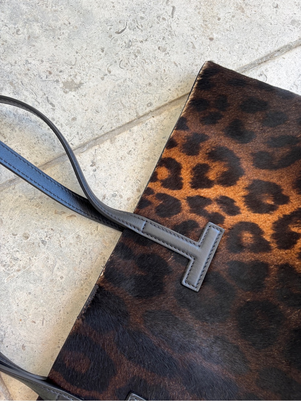 Tom Ford Leopard Print Tote - Brown and Black - Picture 7 of 13